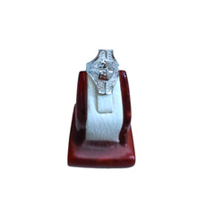 Load image into Gallery viewer, Silver Goddess Sekhmet adjustable Ring