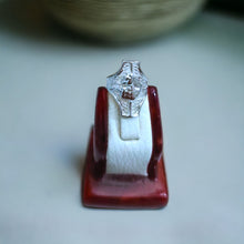 Load image into Gallery viewer, Silver Goddess Sekhmet adjustable Ring