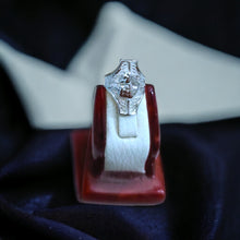 Load image into Gallery viewer, Silver Goddess Sekhmet adjustable Ring