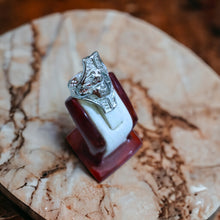 Load image into Gallery viewer, Silver Goddess Sekhmet adjustable Ring