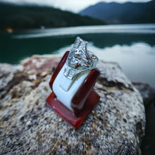 Load image into Gallery viewer, Silver Goddess Sekhmet adjustable Ring