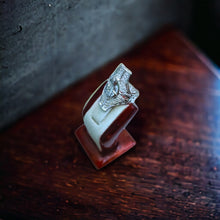 Load image into Gallery viewer, Silver Goddess Sekhmet adjustable Ring