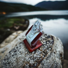 Load image into Gallery viewer, Silver Goddess Sekhmet adjustable Ring