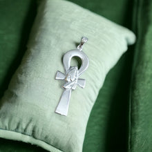 Load image into Gallery viewer, Silver God Osiris Ankh Amulet Complex Large Pendant Necklace