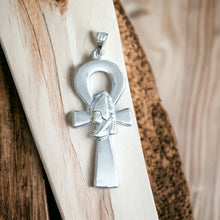 Load image into Gallery viewer, Silver God Osiris Ankh Amulet Complex Large Pendant Necklace