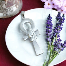 Load image into Gallery viewer, Silver God Osiris Ankh Amulet Complex Large Pendant Necklace