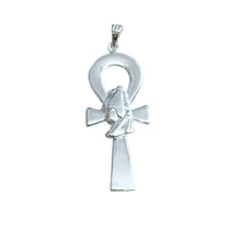 Load image into Gallery viewer, Silver God Osiris Ankh Amulet Complex Large Pendant Necklace