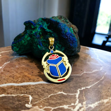 Load image into Gallery viewer, Gold Royal Scarab Pendant Necklace