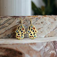 Load image into Gallery viewer, Gold Egyptian Hamsa Earring, Gift For Women