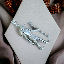 Load image into Gallery viewer, Silver God Anubis Large Pendant Necklace