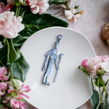 Load image into Gallery viewer, Silver Goddess Nyphthys Large Pendant Necklace