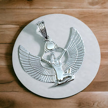 Load image into Gallery viewer, Silver Goddess Isis Pendant Necklace