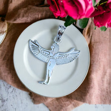 Load image into Gallery viewer, Silver Goddess Isis Pendant Necklace