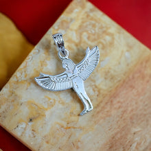 Load image into Gallery viewer, Silver Goddess Isis Pendant Necklace