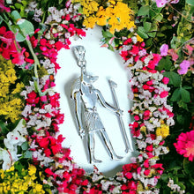 Load image into Gallery viewer, Silver God Anubis Large Pendant Necklace