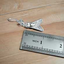 Load image into Gallery viewer, Sacred Fly of Valor Silver Earrings