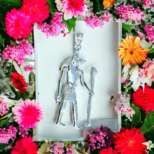 Load image into Gallery viewer, Silver God Anubis Large Pendant Necklace