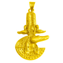 Load image into Gallery viewer, God Sobek Gold Pendant