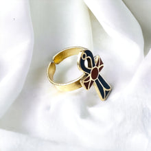 Load image into Gallery viewer, Gold Key Of Life Ankh Ring