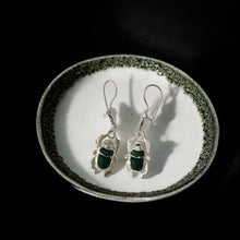 Load image into Gallery viewer, Silver Scarab Egyptian Earring