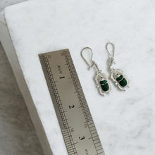 Load image into Gallery viewer, Silver Scarab Egyptian Earring