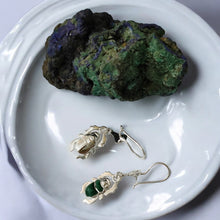 Load image into Gallery viewer, Silver Scarab Egyptian Earring