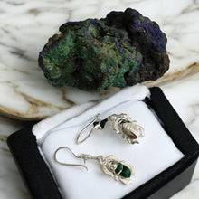 Load image into Gallery viewer, Silver Scarab Egyptian Earring