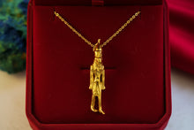 Load image into Gallery viewer, Gold Goddess Sekhmet Pendant, Egyptian Revival Amulet Gift