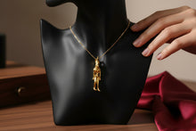 Load image into Gallery viewer, Gold Goddess Sekhmet Pendant, Egyptian Revival Amulet Gift