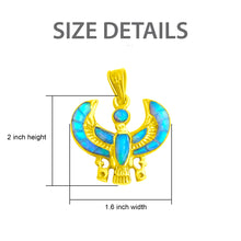 Load image into Gallery viewer, Dainty Opal Horus Amulet Gold Pendant Necklace