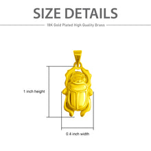 Load image into Gallery viewer, Gold Scarab Pendant