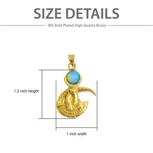 Load image into Gallery viewer, Opal God Thoth Gold Pendant