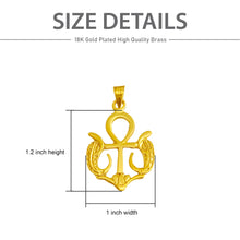 Load image into Gallery viewer, Ankh Wadjet Amulet Gold Pendant Necklace