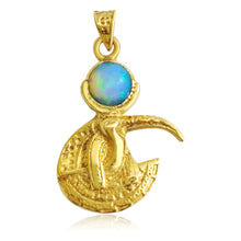 Load image into Gallery viewer, Opal God Thoth Gold Pendant