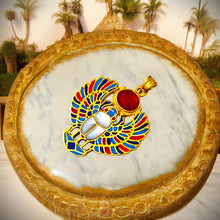 Load image into Gallery viewer, Gold Royal Winged Scarab Pendant Egyptian Necklace