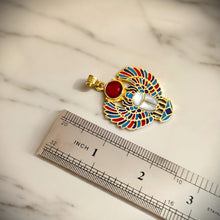 Load image into Gallery viewer, Gold Royal Winged Scarab Pendant Egyptian Necklace