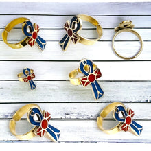 Load image into Gallery viewer, Gold Key Of Life Ankh Ring