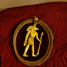 Load image into Gallery viewer, Gold God Anubis Pendant Necklace
