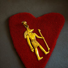Load image into Gallery viewer, Gold God Anubis Pendant Necklace