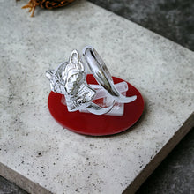Load image into Gallery viewer, Silver Goddess Bastet The Cat Adjustable Ring
