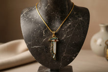 Load image into Gallery viewer, Gold Eye of Horus Necklace, Mother of Pearl Egyptian Pendant