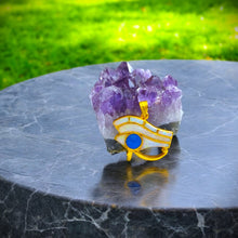 Load image into Gallery viewer, Opal Eye Of Horus Gold Pendant Necklace