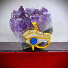 Load image into Gallery viewer, Opal Eye Of Horus Gold Pendant Necklace