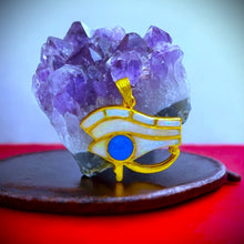 Load image into Gallery viewer, Opal Eye Of Horus Gold Pendant Necklace