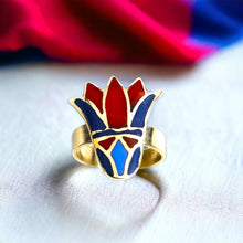 Load image into Gallery viewer, Gold Lotus Flower Ring
