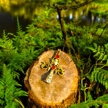 Load image into Gallery viewer, Gold Key Of life Ankh Eye of Horus Complex Pendant Necklace