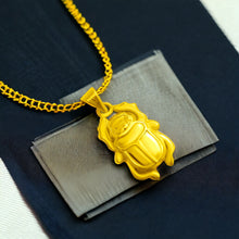 Load image into Gallery viewer, Gold Scarab Pendant