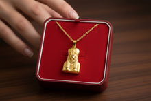 Load image into Gallery viewer, Gold Sekhmet Pendant, Egyptian Revival Lion Goddess Necklace