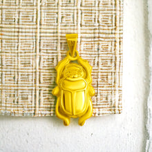 Load image into Gallery viewer, Gold Scarab Pendant