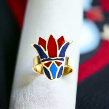 Load image into Gallery viewer, Gold Lotus Flower Ring